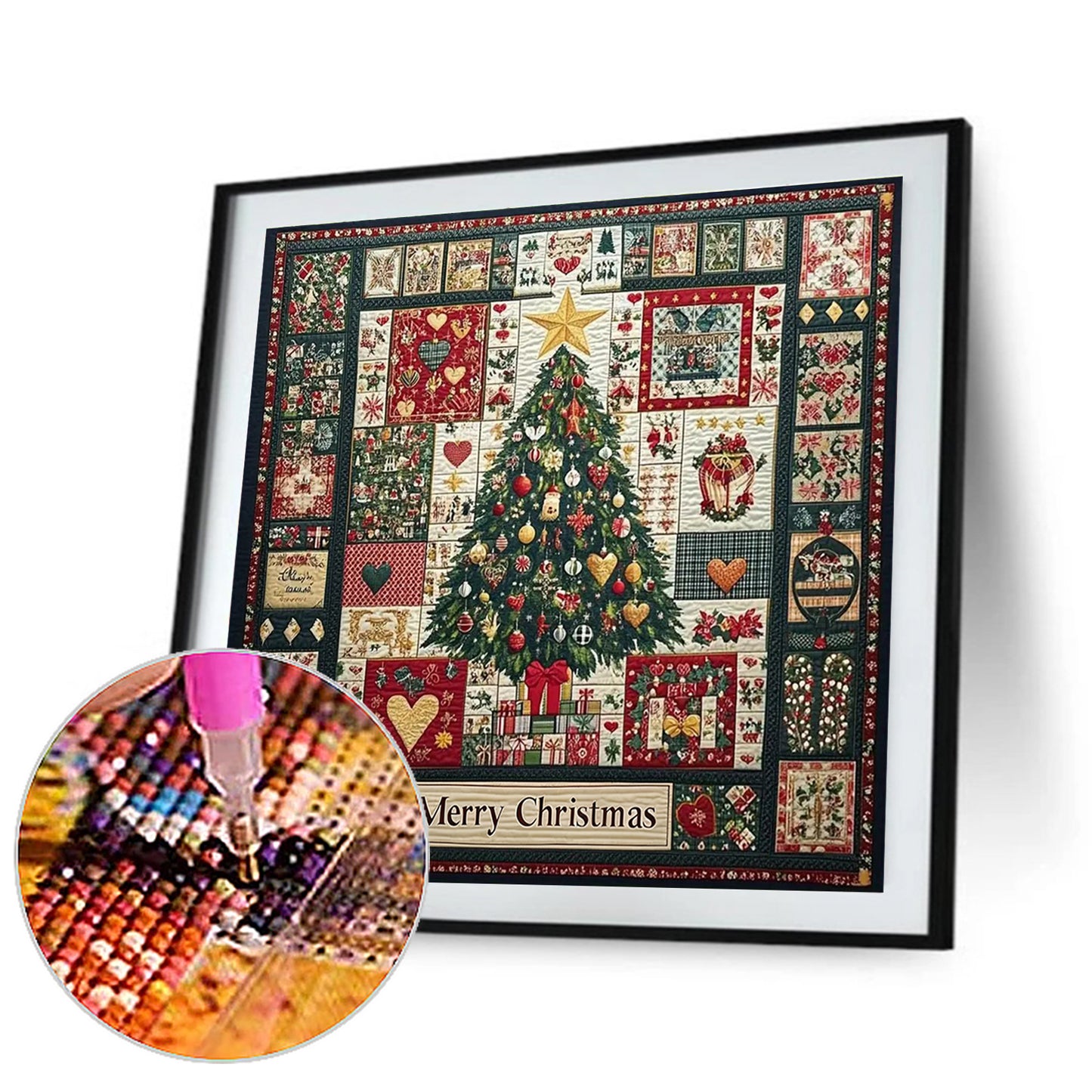 Christmas Atmosphere - Full Round Drill Diamond Painting 40*40CM