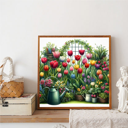 Tulips - Full Round Drill Diamond Painting 30*30CM
