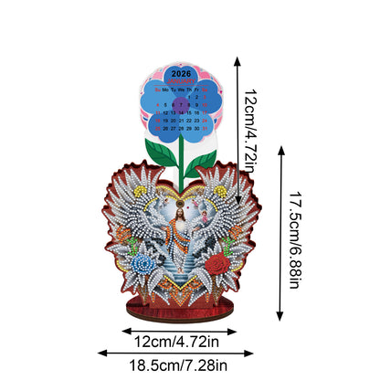 2026-2027 Jesus Wooden DIY 5D Diamond Painting Calendar for Home Office Decor