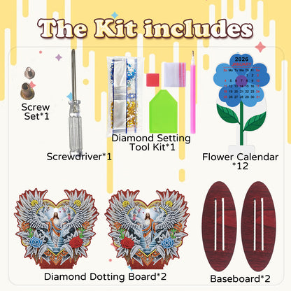 2026-2027 Jesus Wooden DIY 5D Diamond Painting Calendar for Home Office Decor