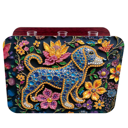 Gem Dog DIY Diamond Painting Wooden Tube Vase for Adults Gift Idea Home Decor