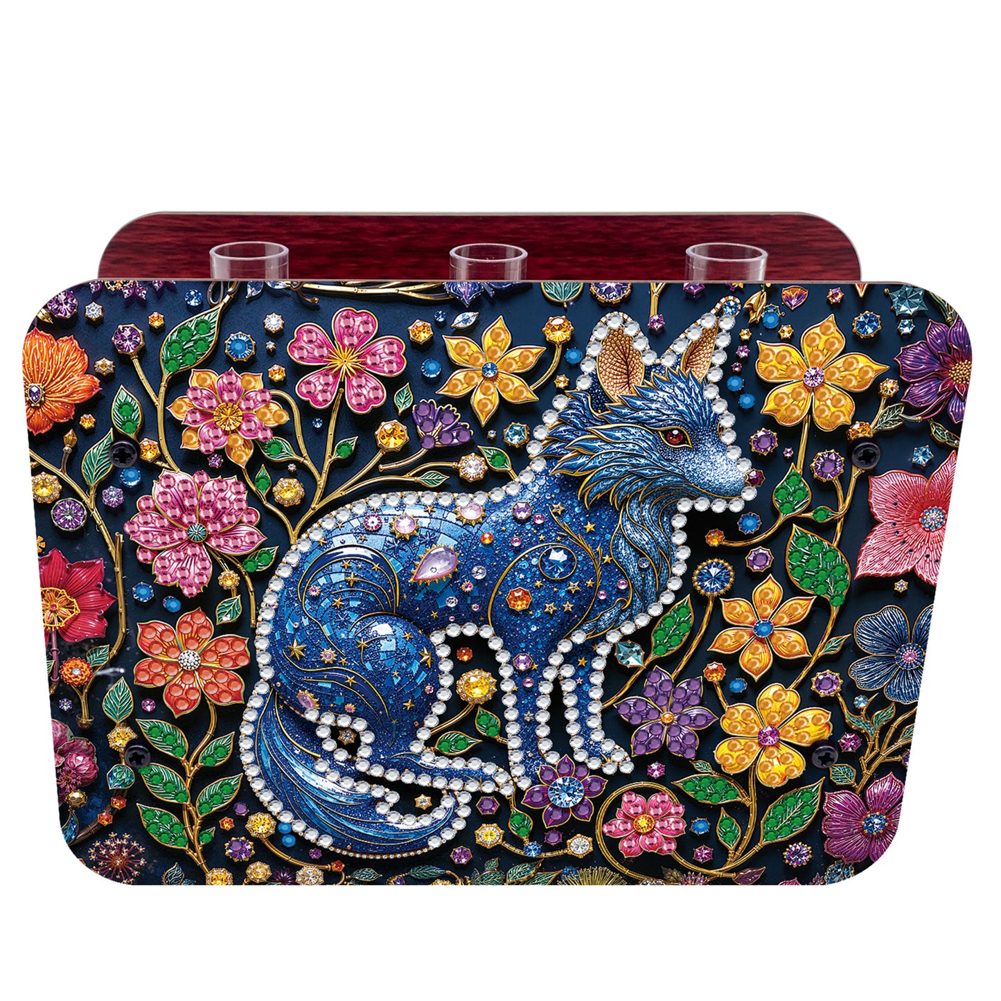 Gem Wolf DIY Diamond Painting Wooden Tube Vase for Adults Gift Idea Home Decor