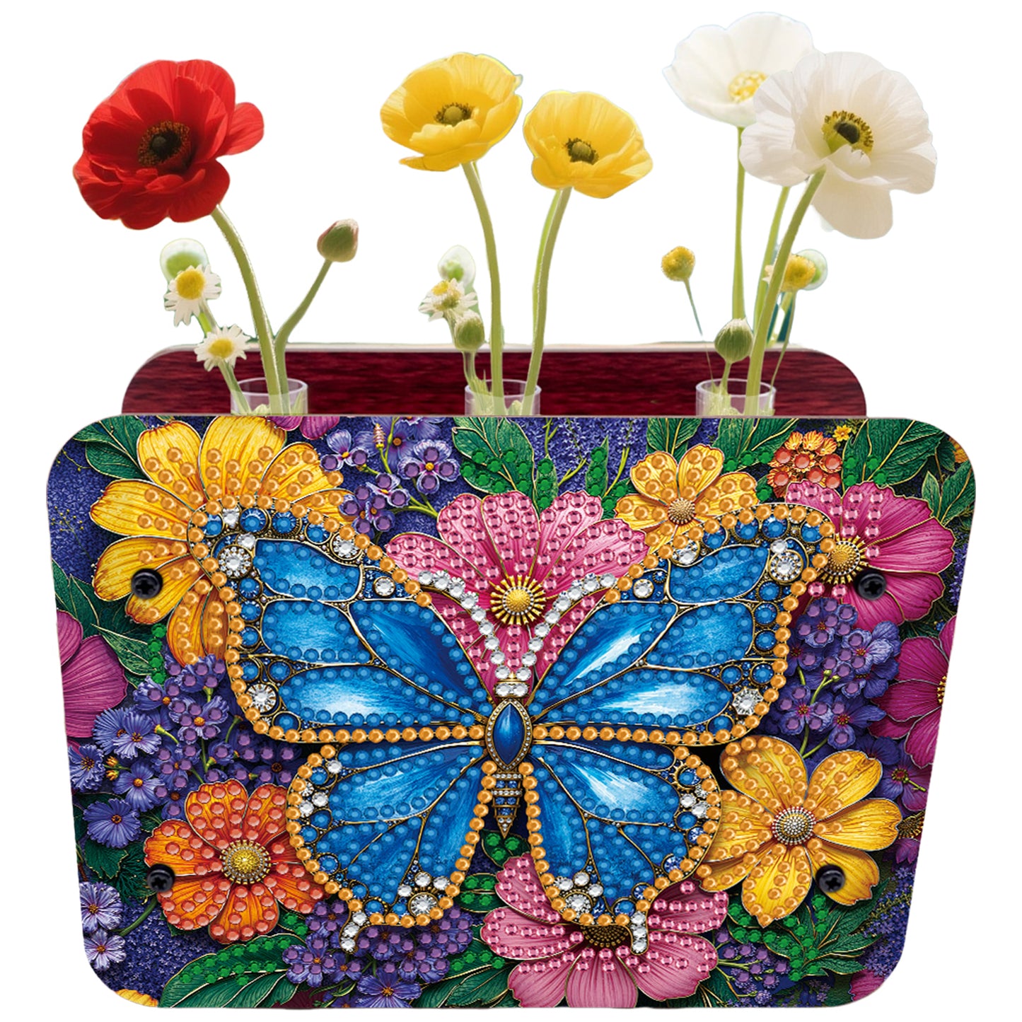Gem Butterfly DIY Diamond Painting Wooden Tube Vase for Adults Gift Home Decor