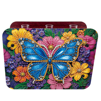 Gem Butterfly DIY Diamond Painting Wooden Tube Vase for Adults Gift Home Decor