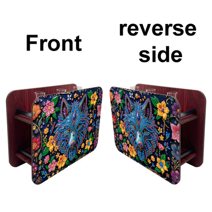 Gem Wolf DIY Diamond Painting Wooden Tube Vase for Adults Gift Idea Home Decor