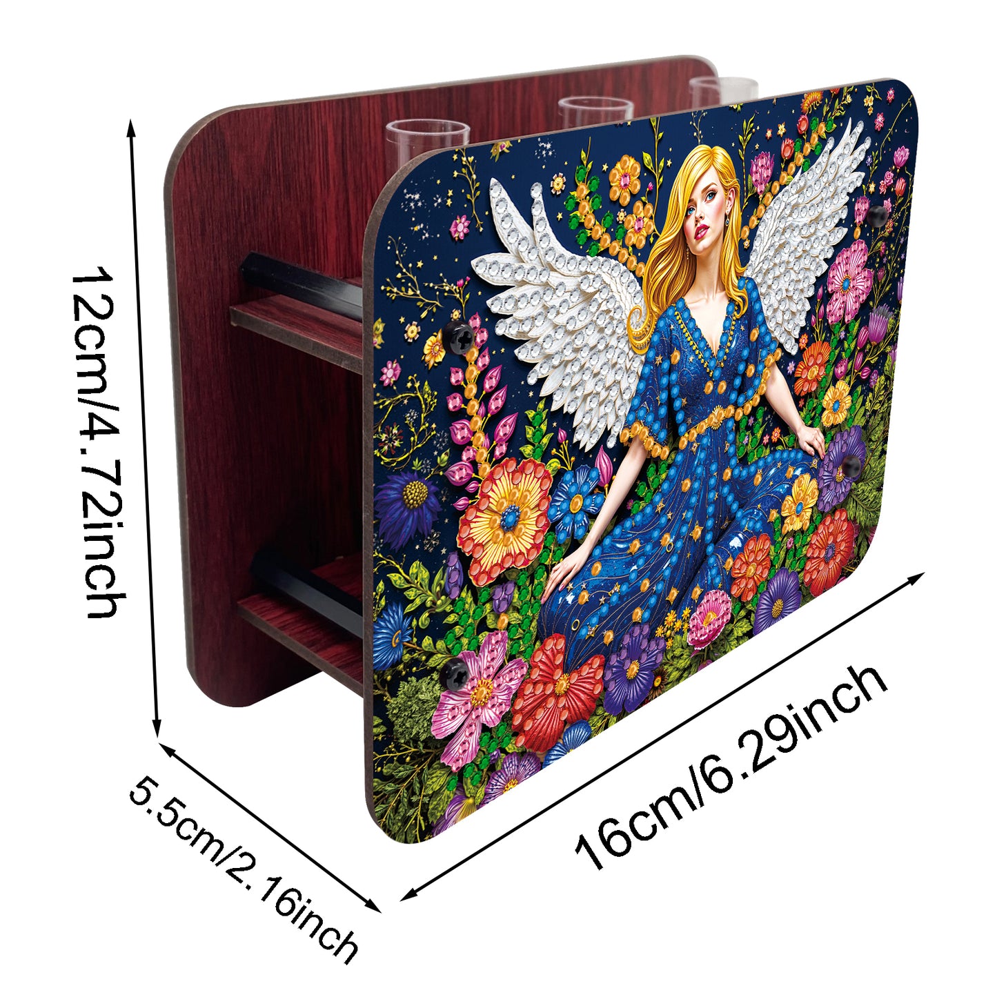 Angel Girl DIY Diamond Painting Wooden Tube Vase for Adults Gift Idea Home Decor