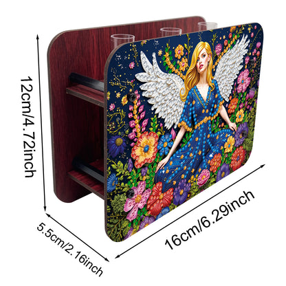 Angel Girl DIY Diamond Painting Wooden Tube Vase for Adults Gift Idea Home Decor