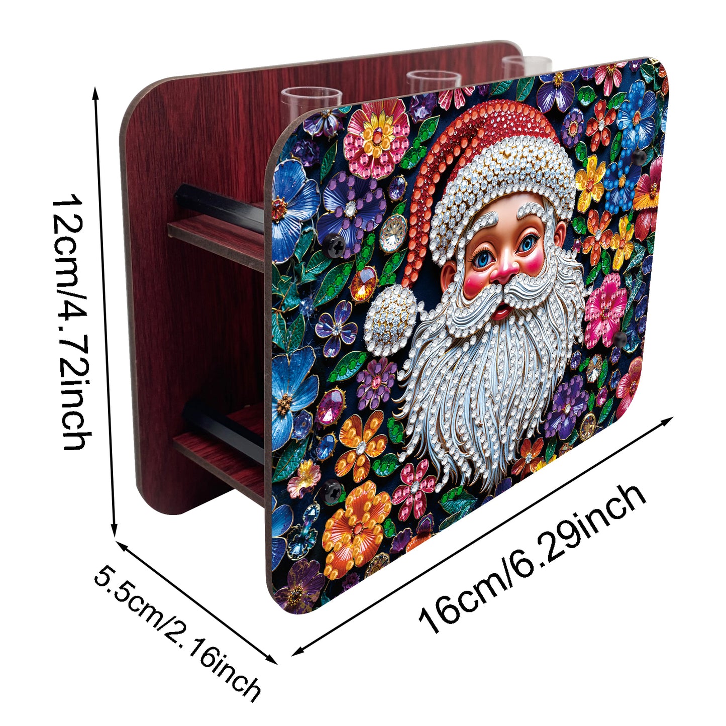 Santa Claus DIY Diamond Painting Wooden Tube Vase for Adults Gift Home Decor