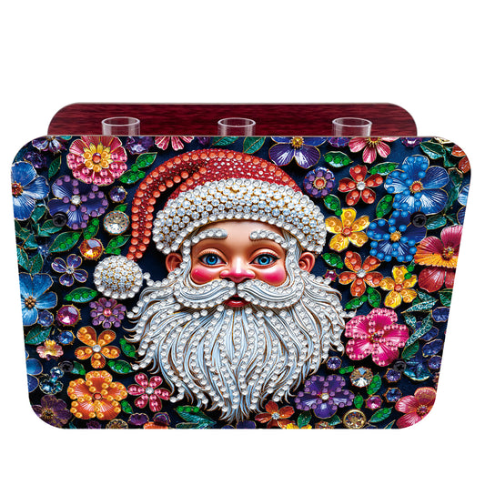 Santa Claus DIY Diamond Painting Wooden Tube Vase for Adults Gift Home Decor