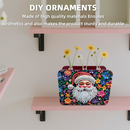 Santa Claus DIY Diamond Painting Wooden Tube Vase for Adults Gift Home Decor