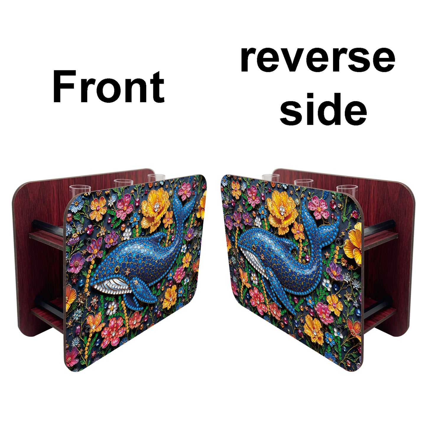 Gem Dolphin DIY Diamond Painting Wooden Tube Vase for Adults Gift Home Decor