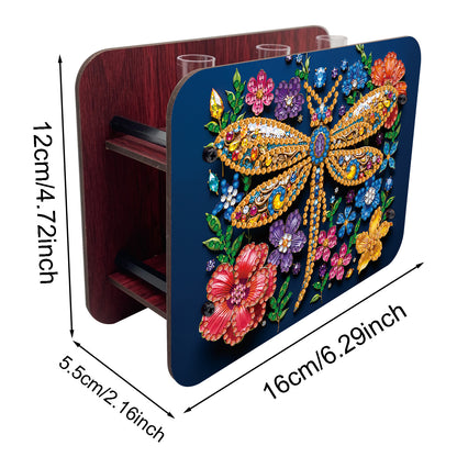 Gem Dragonfly DIY Diamond Painting Wooden Tube Vase for Adults Gift Home Decor