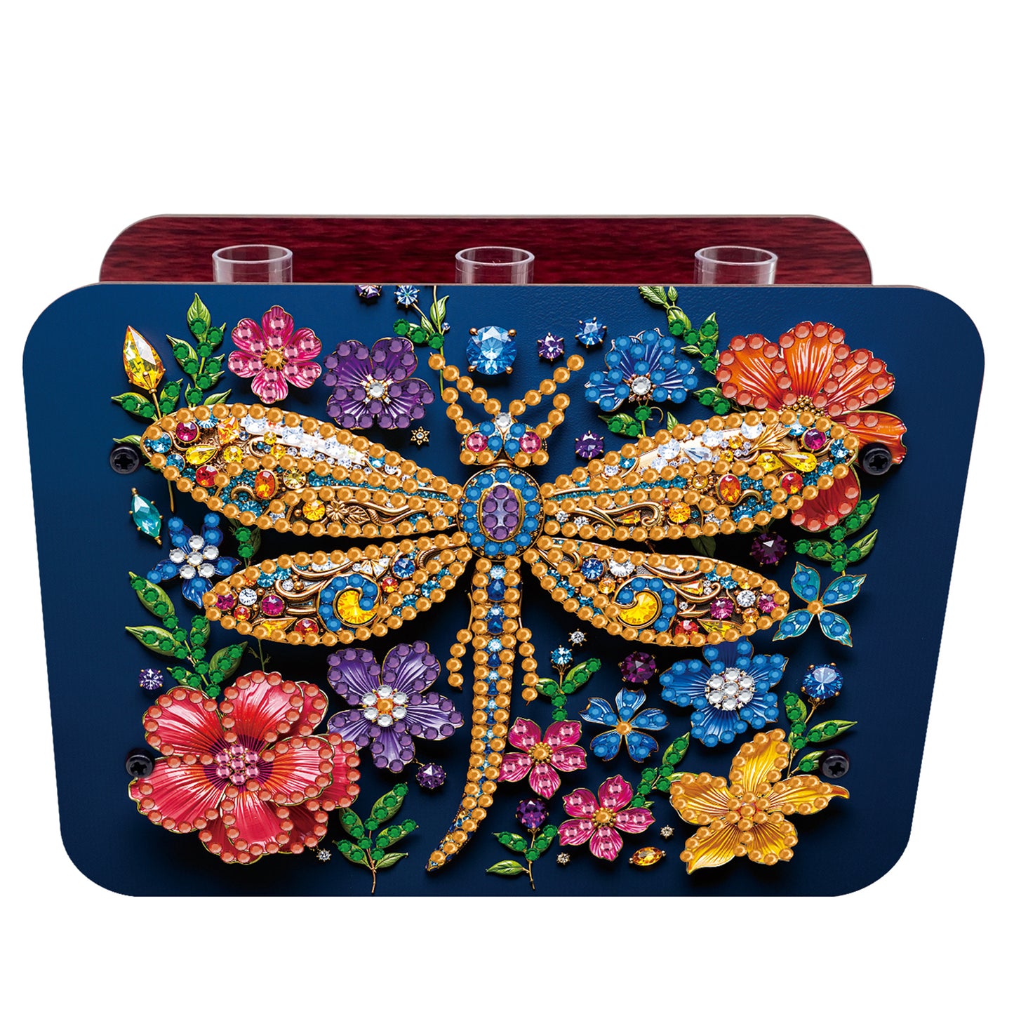 Gem Dragonfly DIY Diamond Painting Wooden Tube Vase for Adults Gift Home Decor