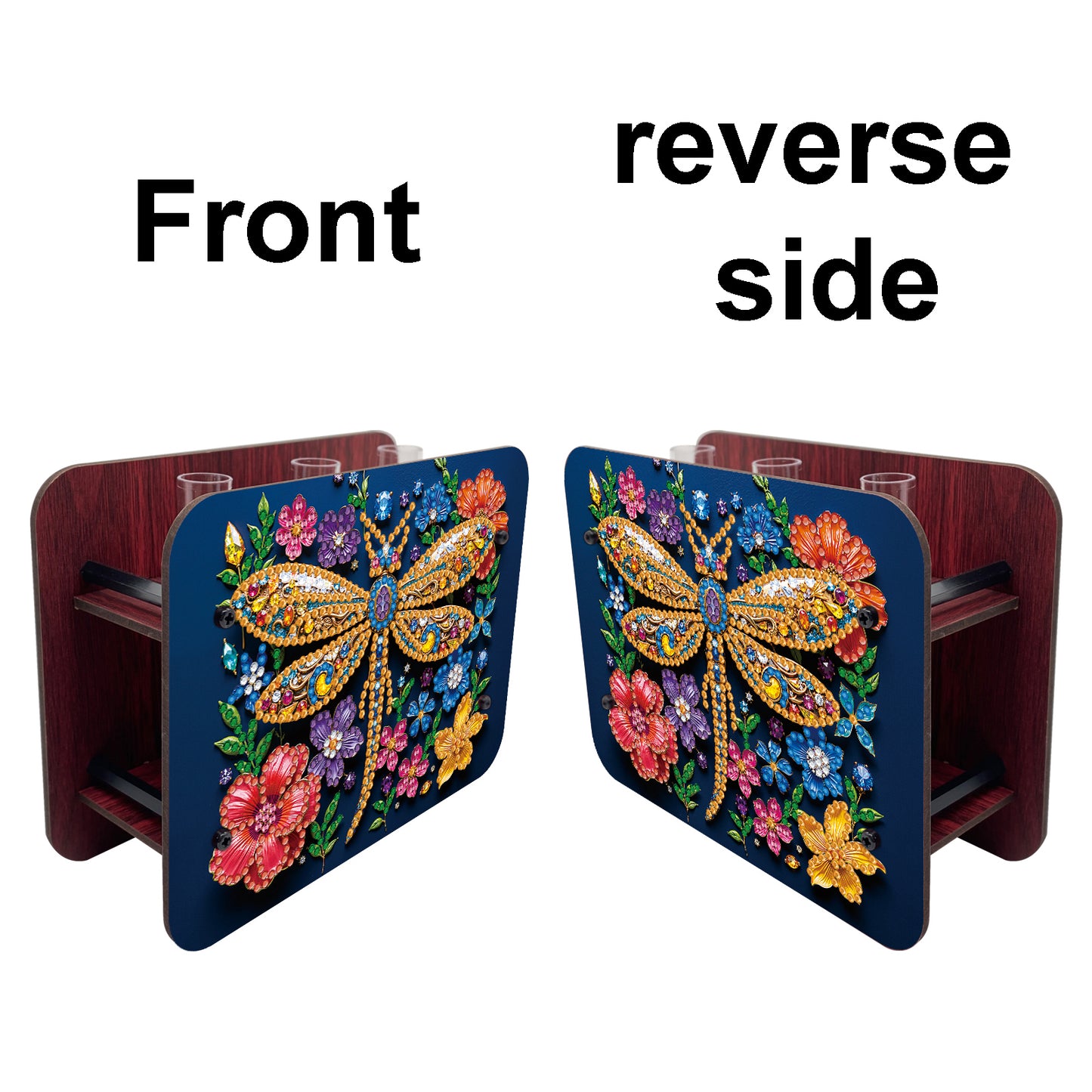 Gem Dragonfly DIY Diamond Painting Wooden Tube Vase for Adults Gift Home Decor