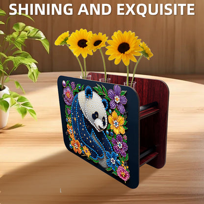 Gem Panda DIY Diamond Painting Wooden Tube Vase for Adults Gift Idea Home Decor