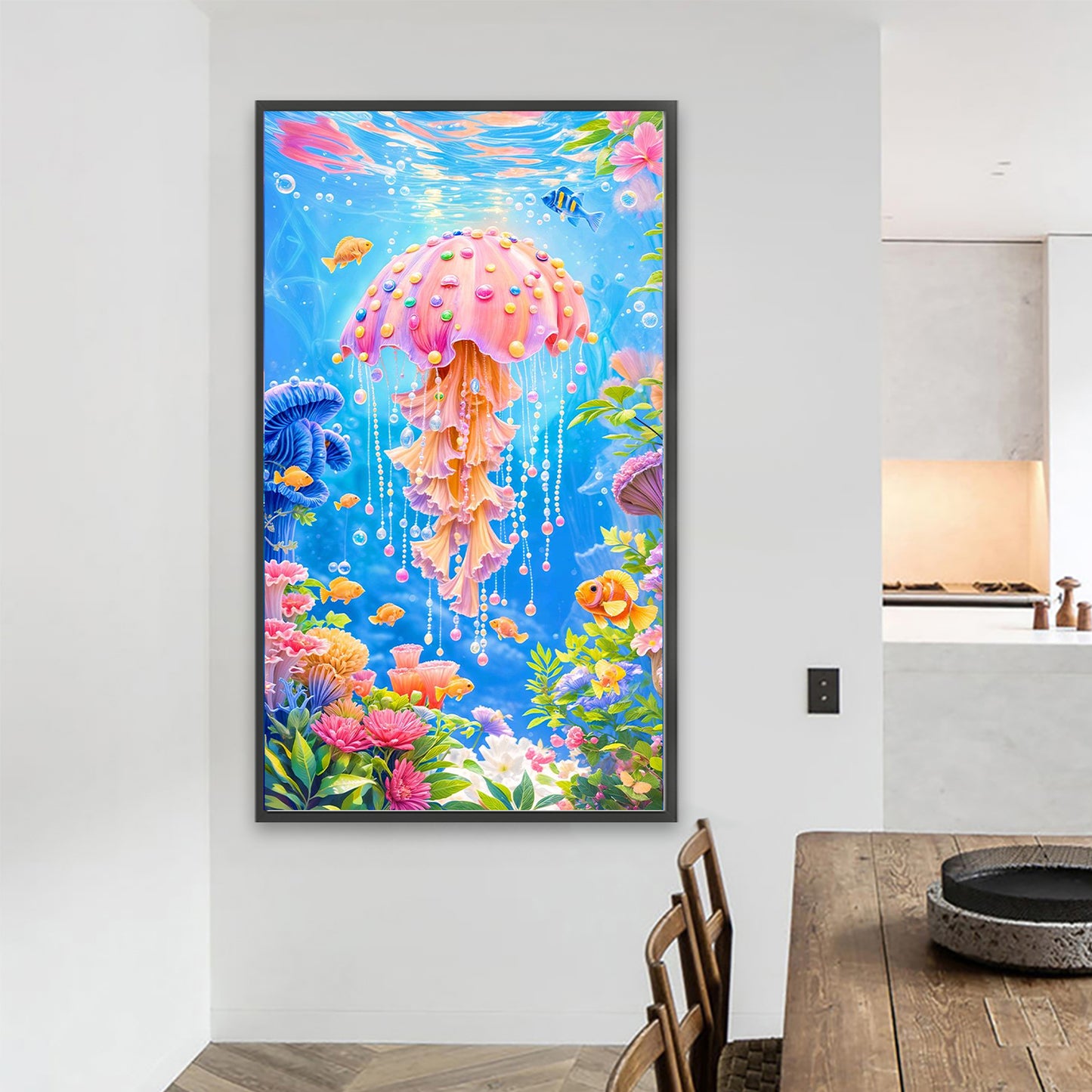 Jellyfish - Full Round Drill Diamond Painting 40*70CM