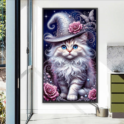 Cat - Full Round Drill Diamond Painting 40*70CM
