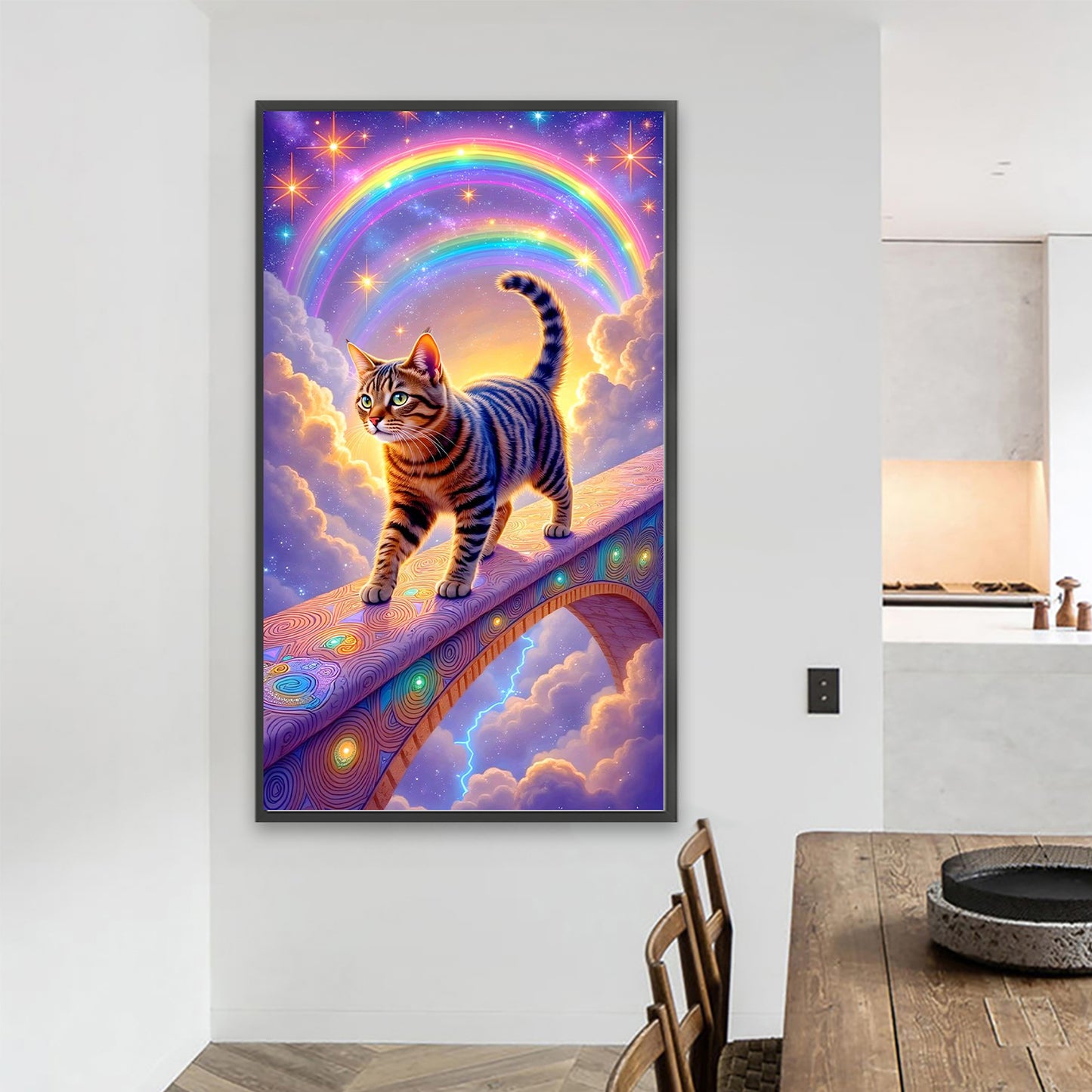 Rainbow Cat - Full Round Drill Diamond Painting 40*70CM