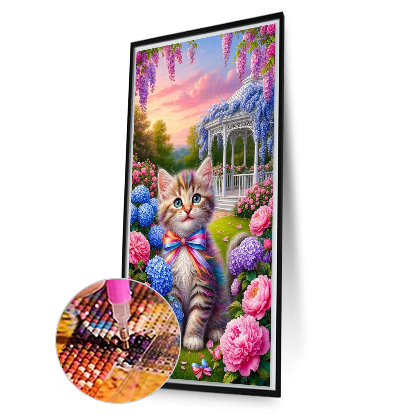 Cat In The Garden - Full Round Drill Diamond Painting 40*70CM