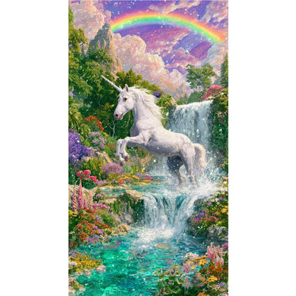 White Horse - Full Round Drill Diamond Painting 40*70CM