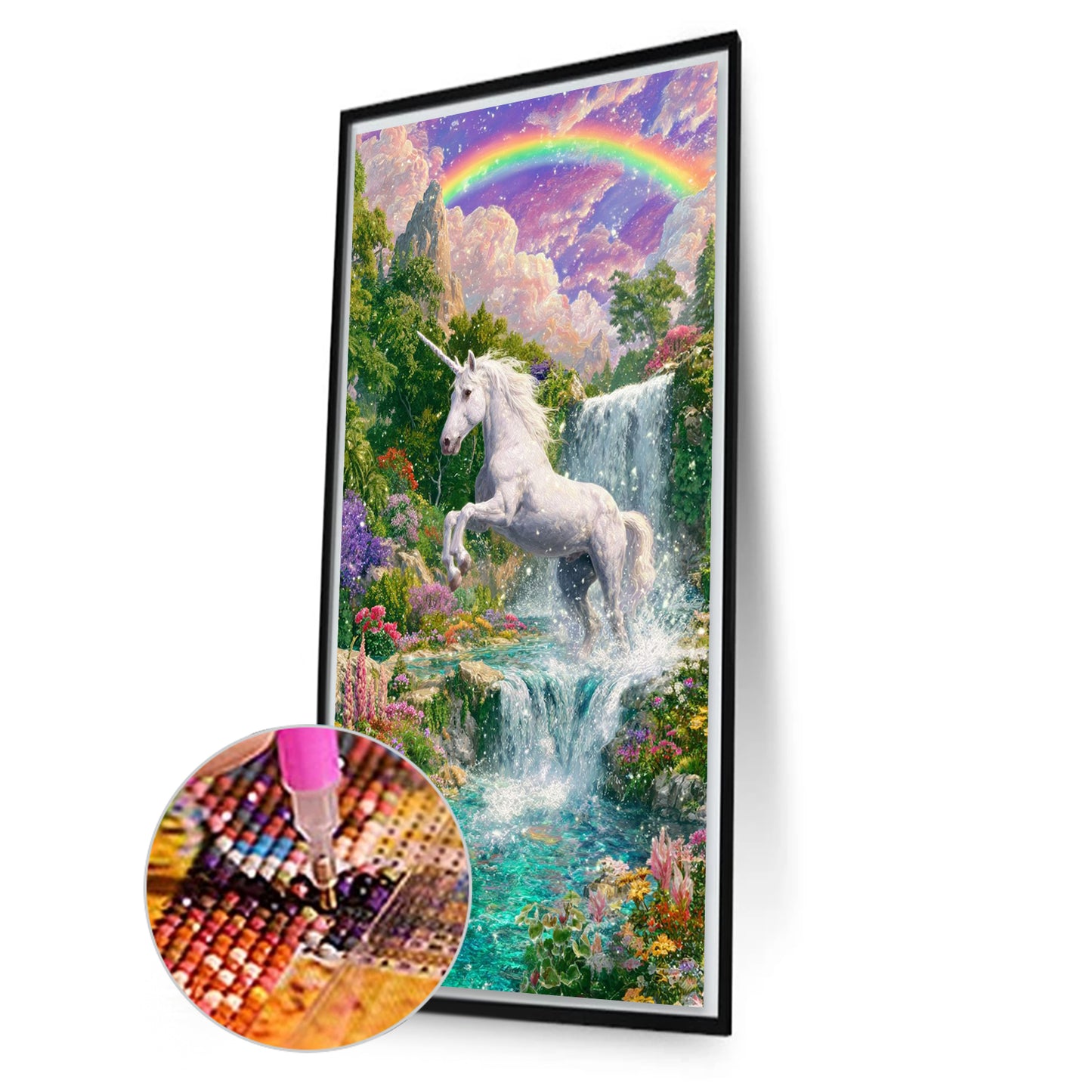 White Horse - Full Round Drill Diamond Painting 40*70CM