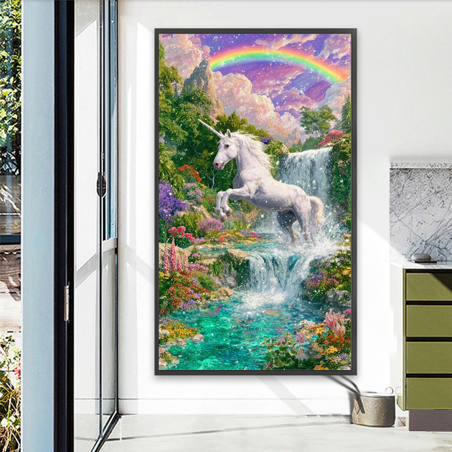 White Horse - Full Round Drill Diamond Painting 40*70CM