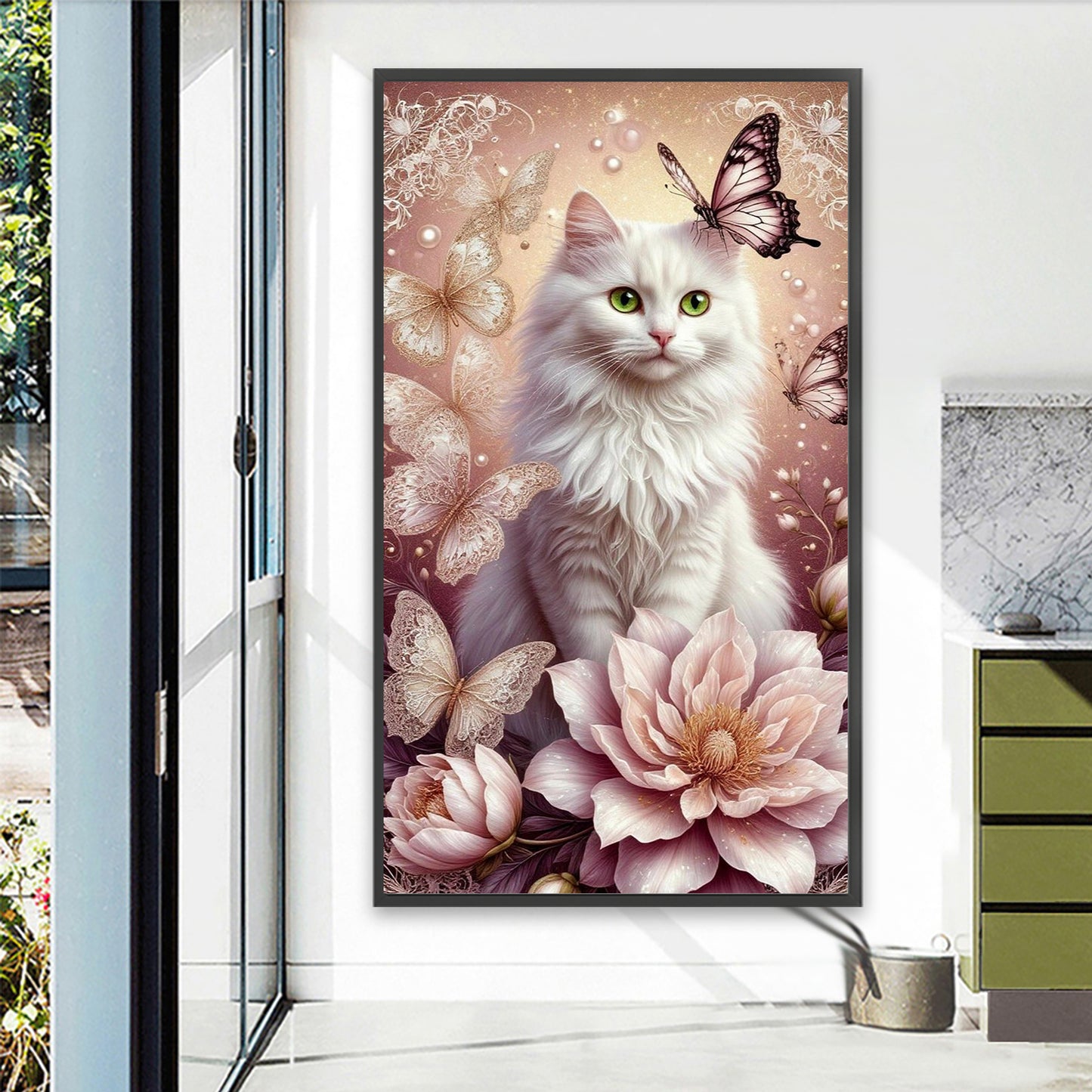 Flowers And Cats - Full Round Drill Diamond Painting 40*70CM
