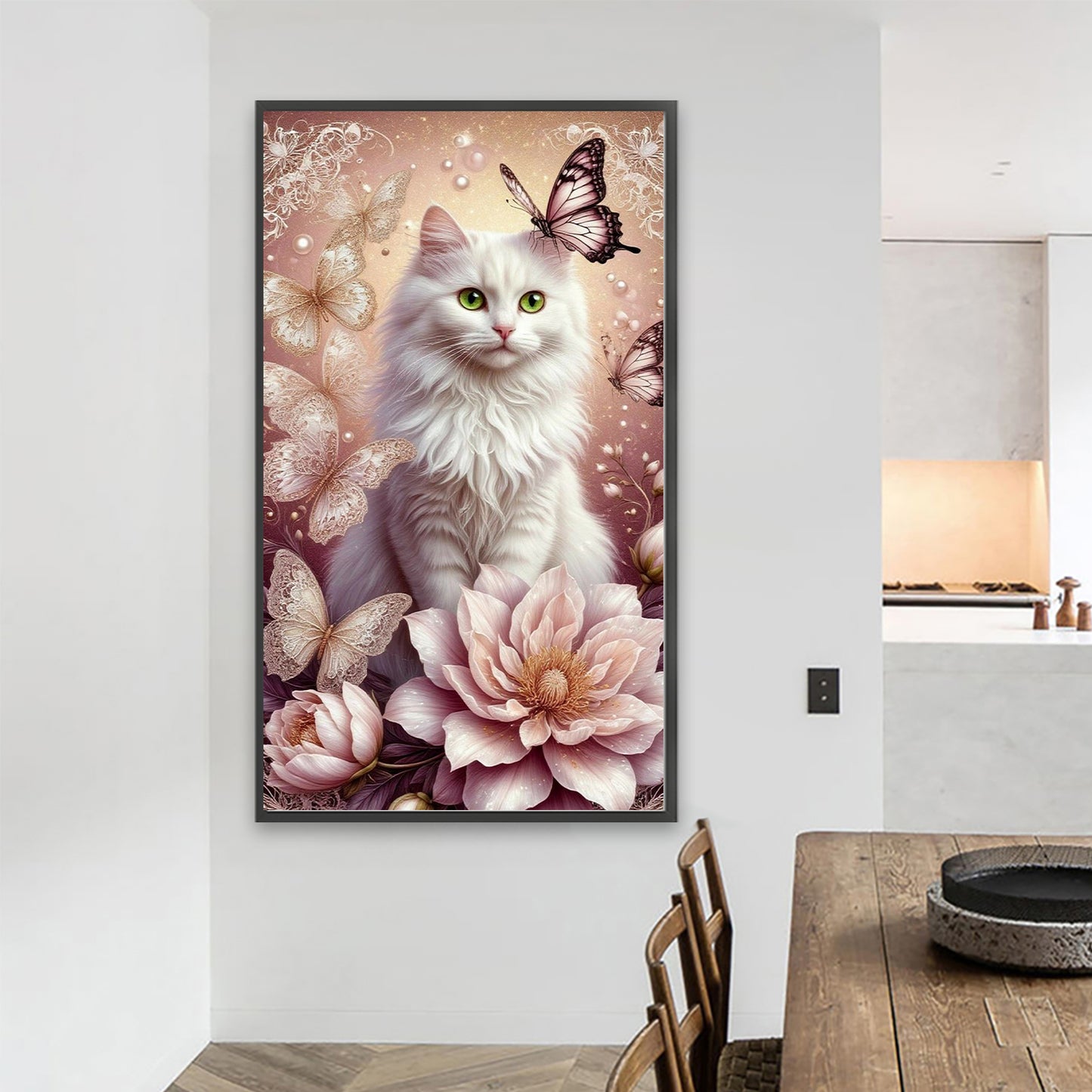 Flowers And Cats - Full Round Drill Diamond Painting 40*70CM