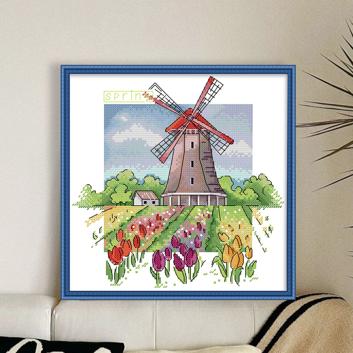 Spring - 14CT Stamped Cross Stitch 26*26CM (Joy Sunday)
