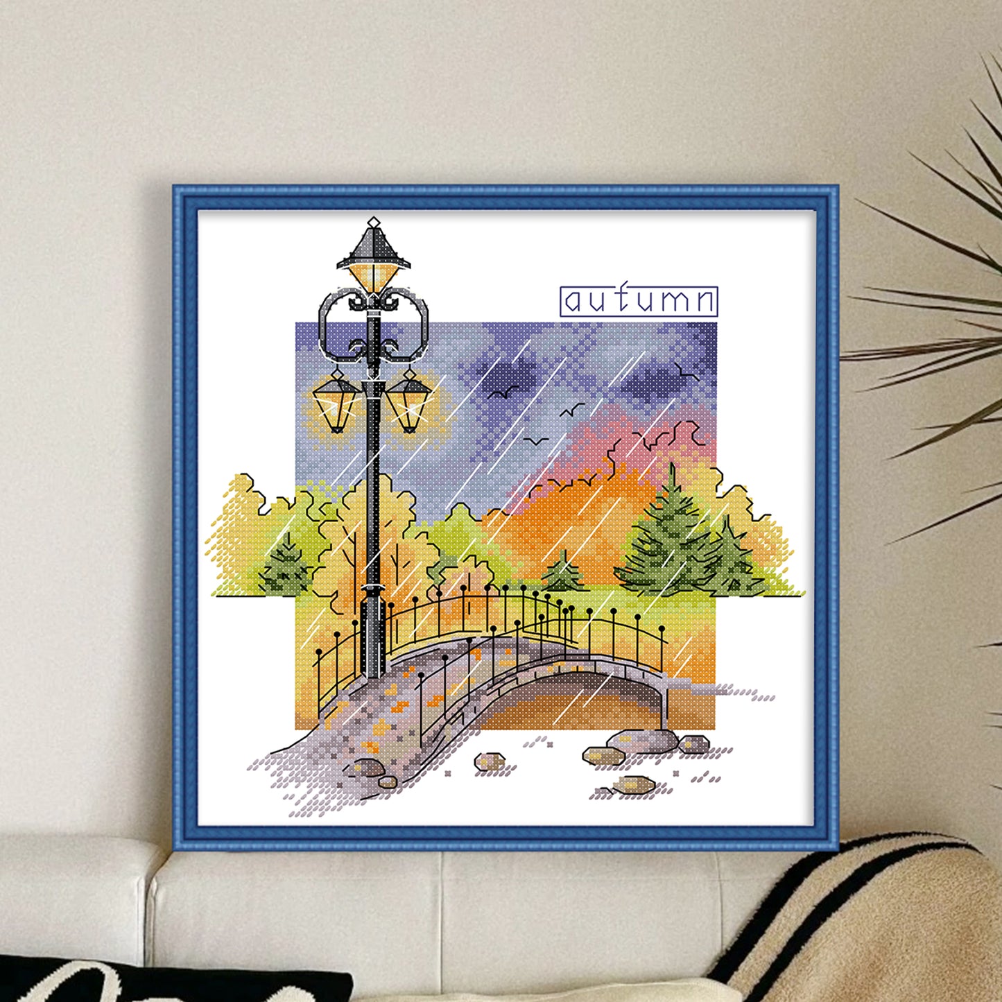 Autumn - 14CT Stamped Cross Stitch 26*26CM (Joy Sunday)