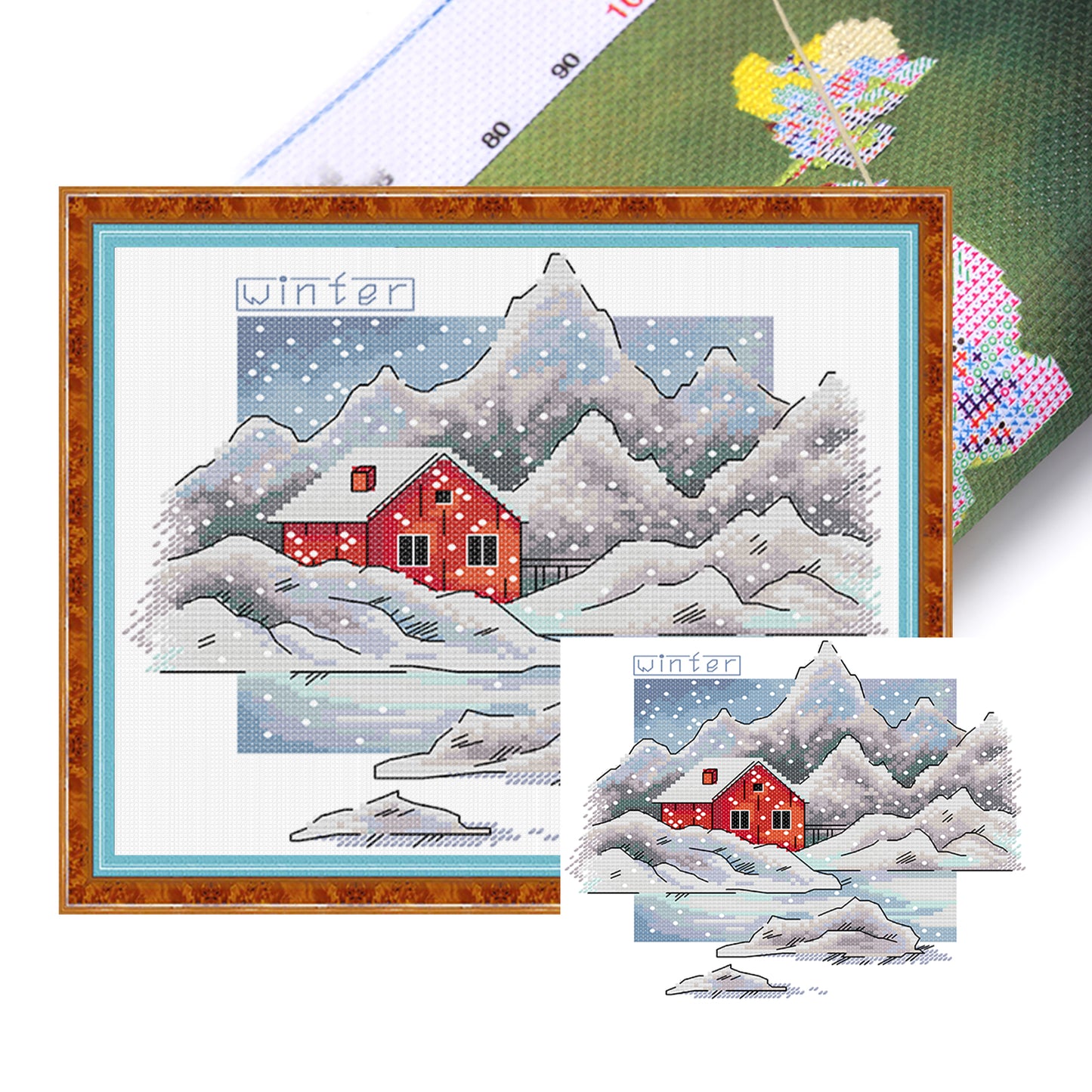 Winter - 14CT Stamped Cross Stitch 26*22CM (Joy Sunday)