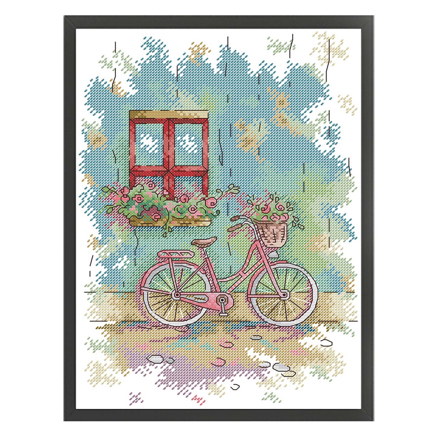 Bicycle - 14CT Stamped Cross Stitch 26*33CM (Joy Sunday)