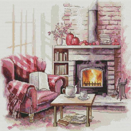 Warm Home - 14CT Stamped Cross Stitch 37*37CM (Joy Sunday)