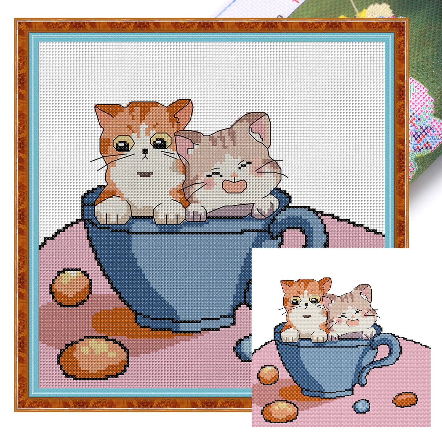 Don'T Crowd! - 14CT Stamped Cross Stitch 31*31CM (Joy Sunday)