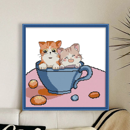 Don'T Crowd! - 14CT Stamped Cross Stitch 31*31CM (Joy Sunday)