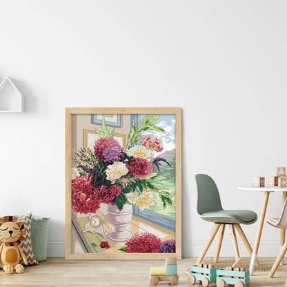 A Bouquet Of Flowers - 14CT Stamped Cross Stitch 41*54CM (Joy Sunday)