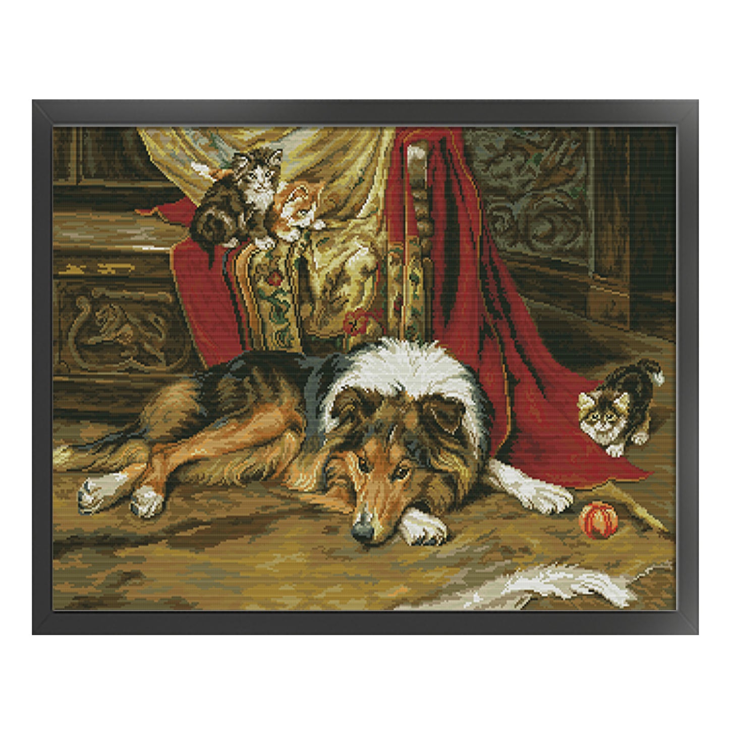German Shepherd - 14CT Stamped Cross Stitch 66*52CM (Joy Sunday)