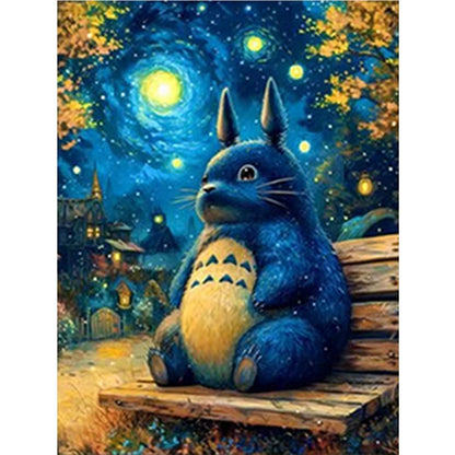 Totoro Under The Stars - 11CT Stamped Cross Stitch 50*68CM (Mona Lisa Brand)