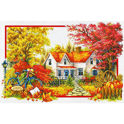Autumn'S Abundance - 11CT Stamped Cross Stitch 85*60CM (Mona Lisa Brand)