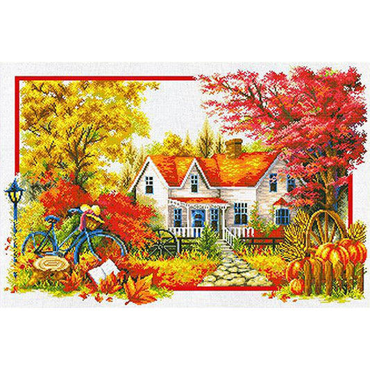 Autumn'S Abundance - 11CT Stamped Cross Stitch 85*60CM (Mona Lisa Brand)
