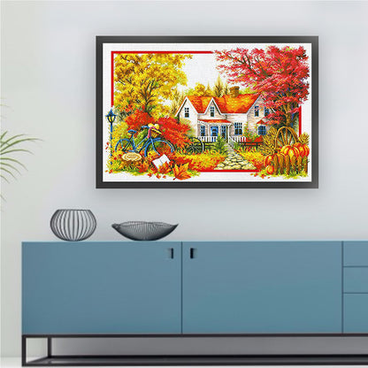 Autumn'S Abundance - 11CT Stamped Cross Stitch 85*60CM (Mona Lisa Brand)