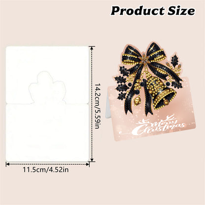 6 Packs Christmas Elements 2 DIY Diamond Painting Greeting Cards for Adults Gift