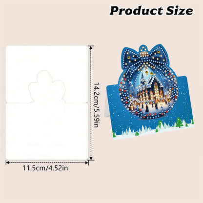6 Packs Christmas Ball DIY Diamond Painting Greeting Cards for Adults Gifts