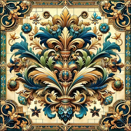 Floral Datura - Full Round Drill Diamond Painting 40*40CM