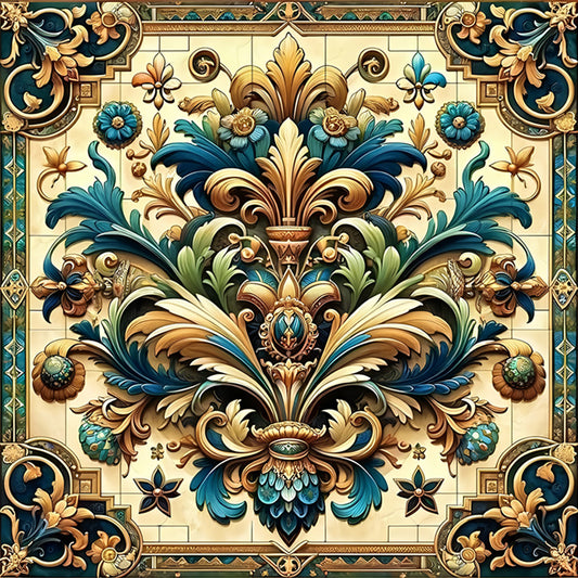 Floral Datura - Full Round Drill Diamond Painting 40*40CM