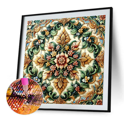 Floral Datura - Full Round Drill Diamond Painting 40*40CM