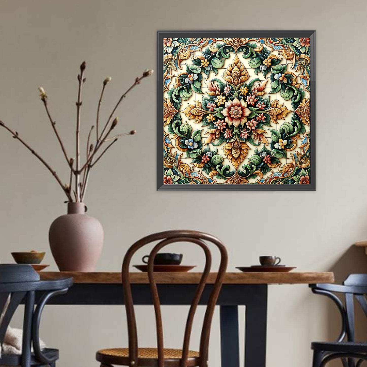Floral Datura - Full Round Drill Diamond Painting 40*40CM