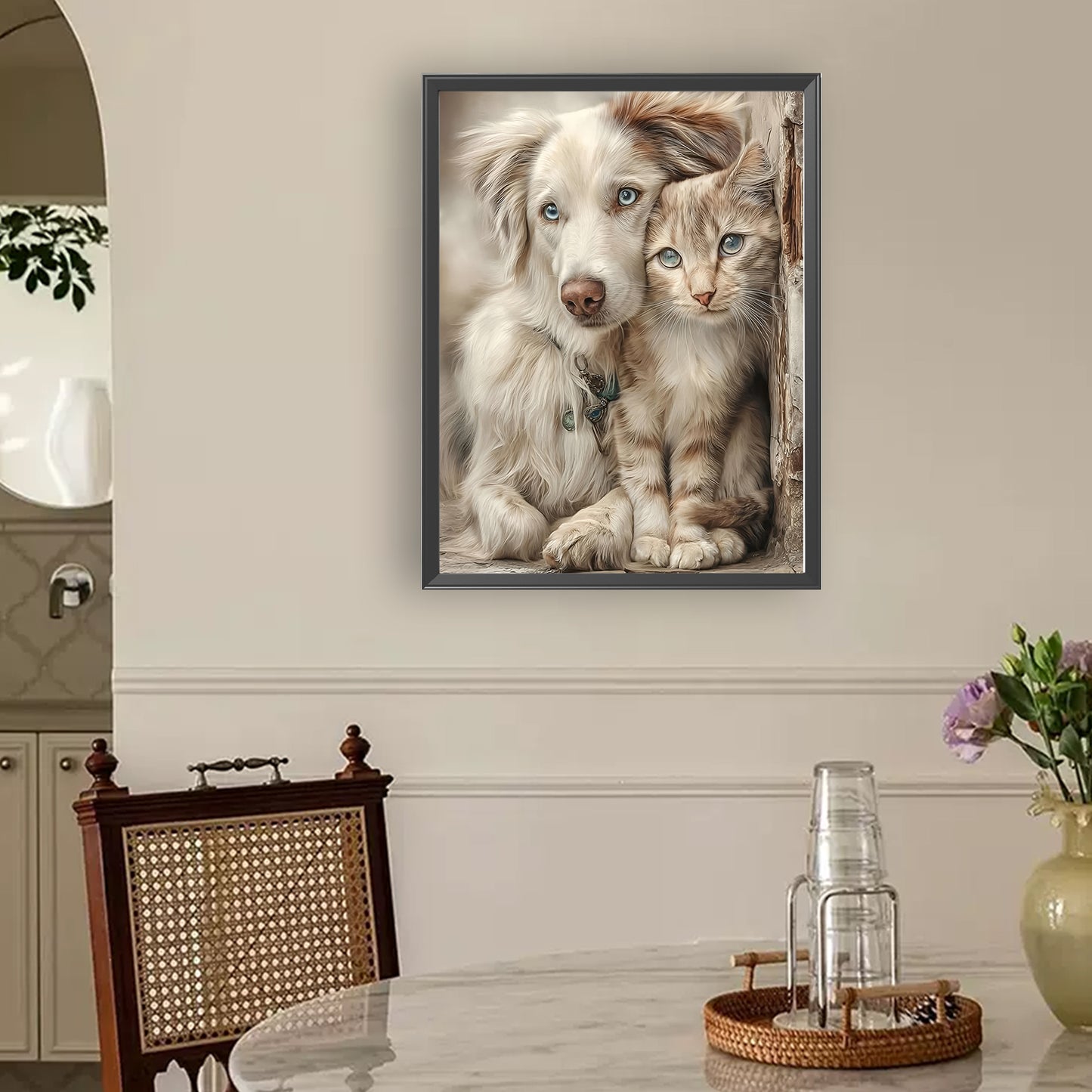 Cute Cats And Dogs - Full Round Drill Diamond Painting 30*40CM