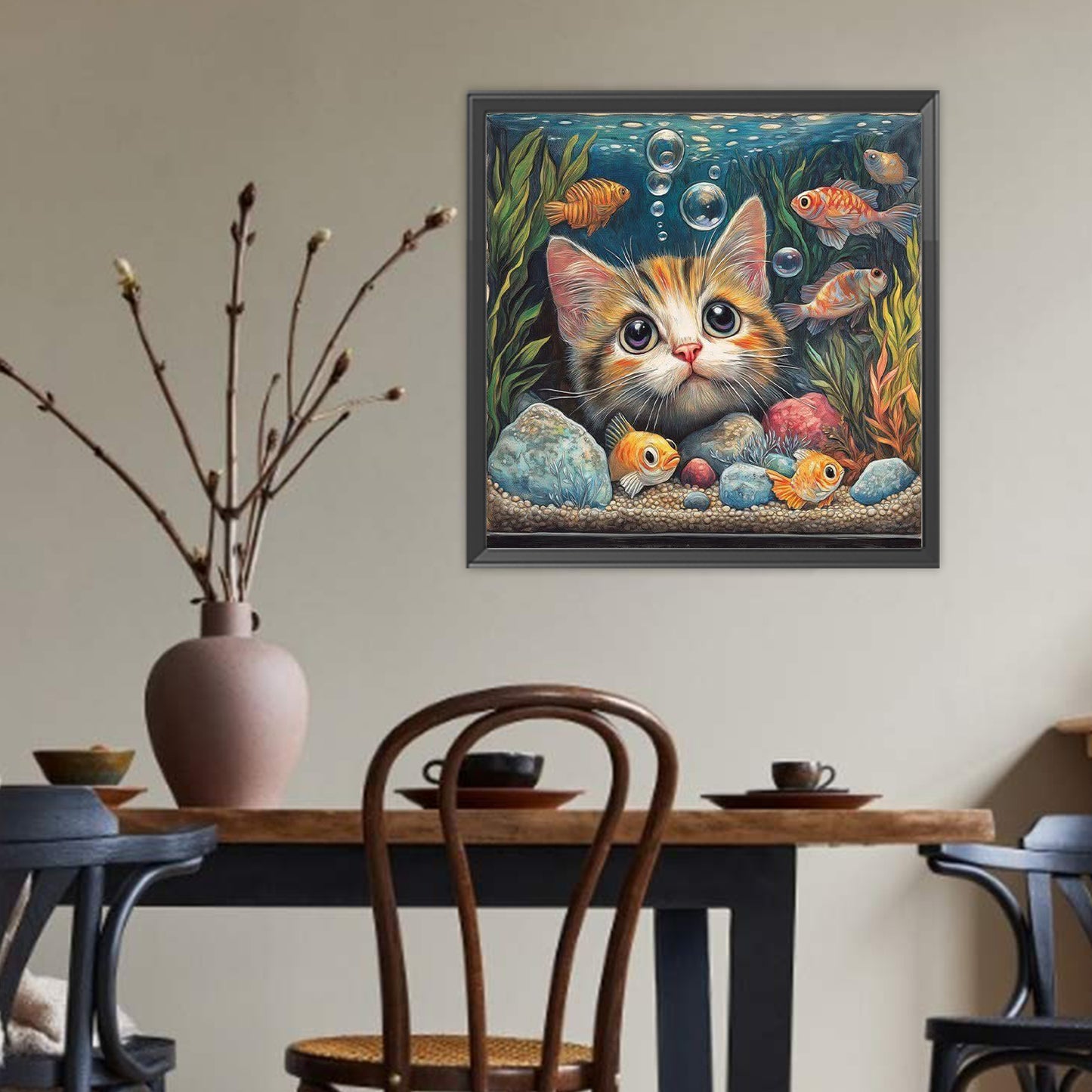 Kitten In Front Of The Water Tank - Full Round Drill Diamond Painting 40*40CM