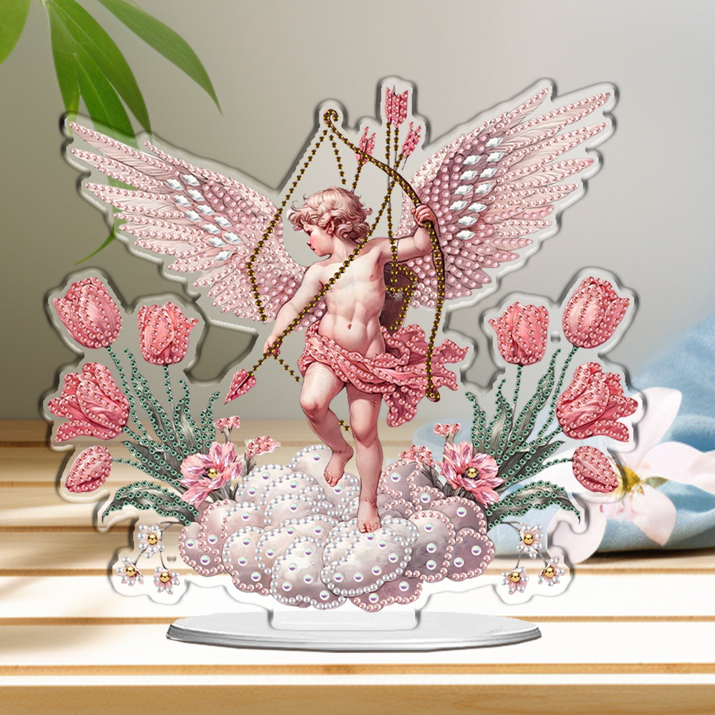 2D Flat DIY Angel Acrylic Diamond Painting Tabletop Ornaments Kit Home Decor